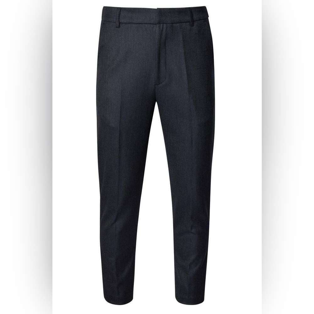 Ron Tomson RNT23 Un-Cuffed Fitted Pants - Navy - S